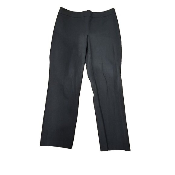 Chico's Pants Black Straight Leg Pants Side Zipper High Rise Women's 10S 10 - Picture 1 of 6